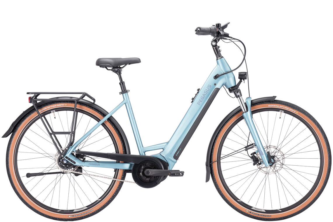 Pegasus Premio Evo 5 R blau (hell) | 750WH | E-Bike Damen City | 2024 | Rücktritt-Nabe