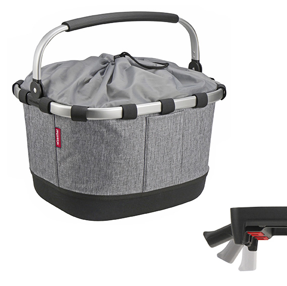 Reisenthel Bikebasket Korb hinten grau Klickfix Stoff 24L Reisenthel Bikebasket Korb hinten grau Klickfix Stoff 24L