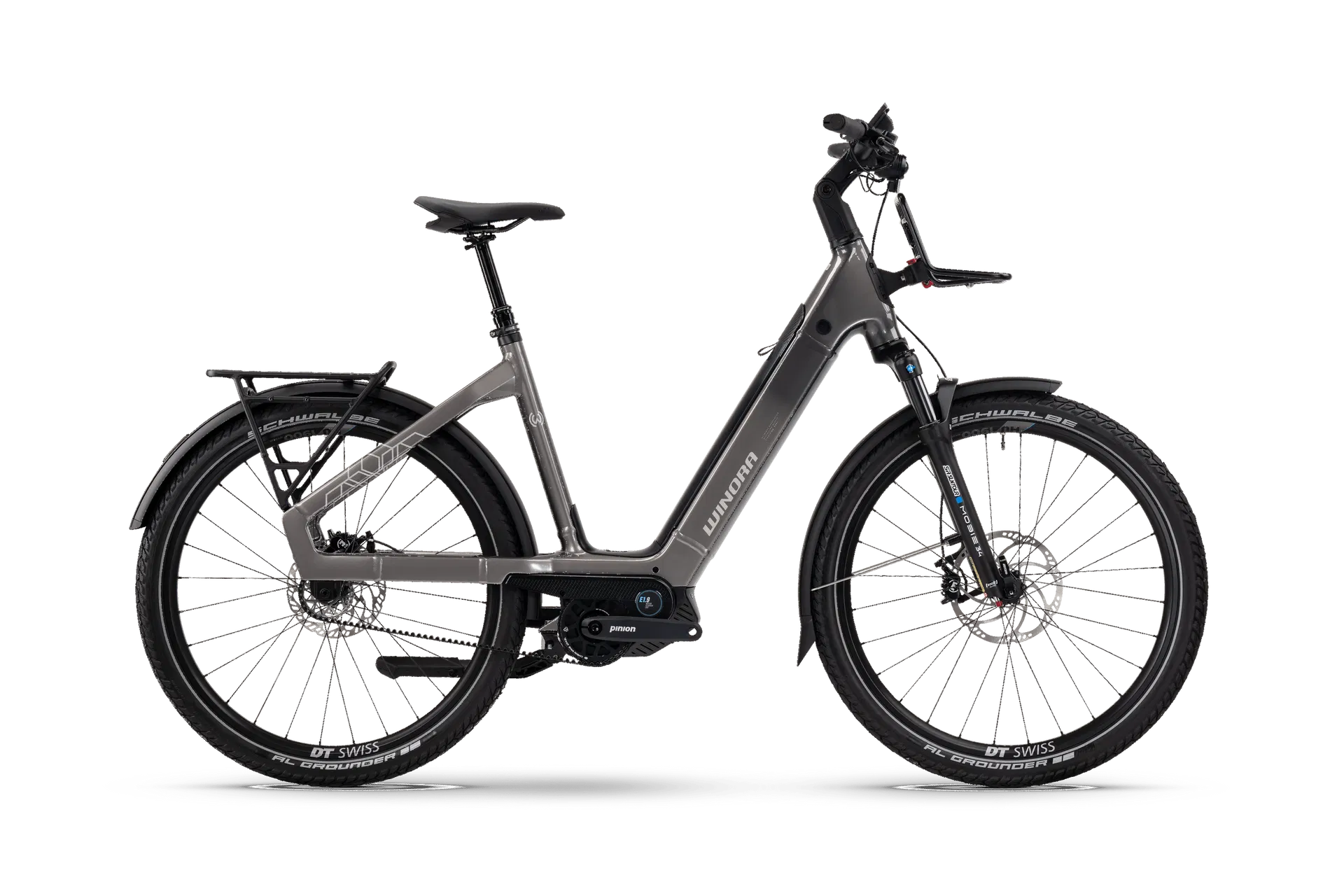 Winora Sinus AS grau | 800WH | E-Bike Damen City | 2025 | Getriebetechnik