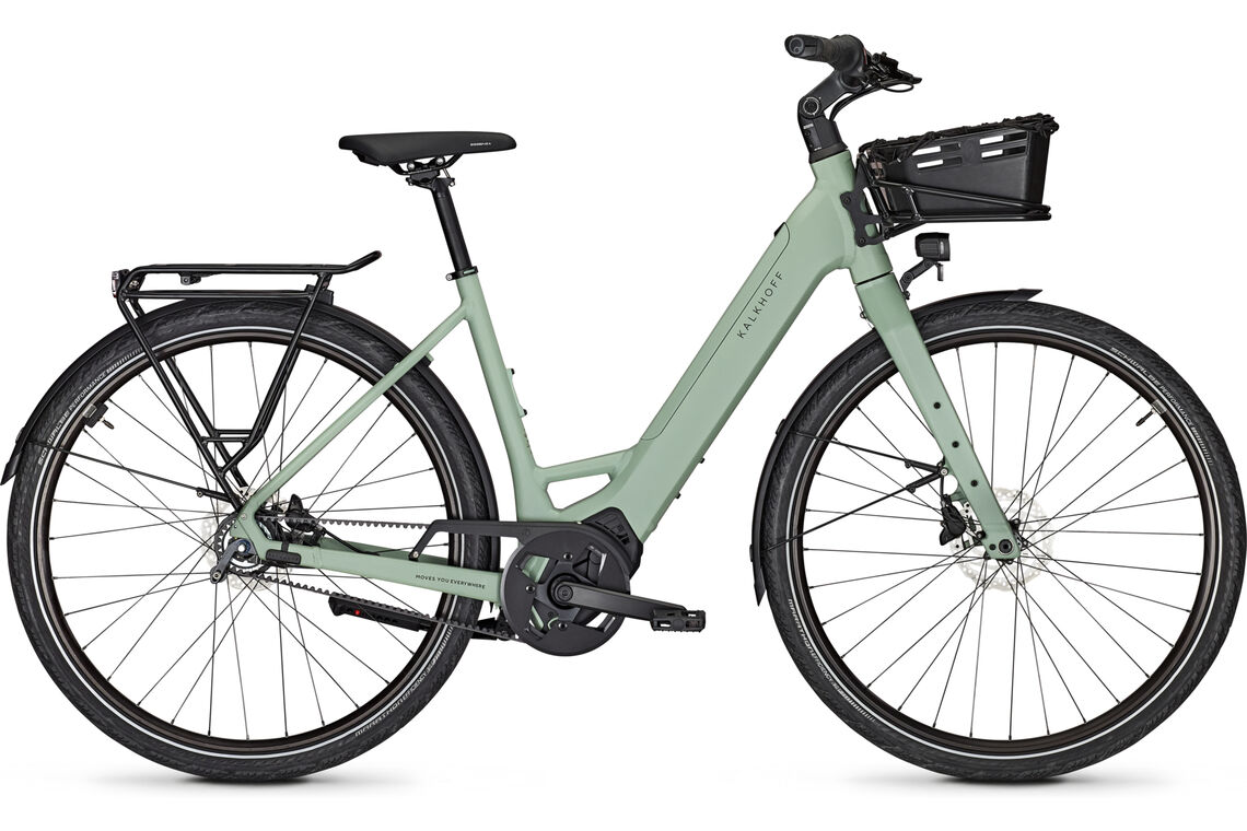 Kalkhoff IMAGE L ADVANCE grün | 400WH | E-Bike Damen Trekking | 2025 | Freilauf-Nabe