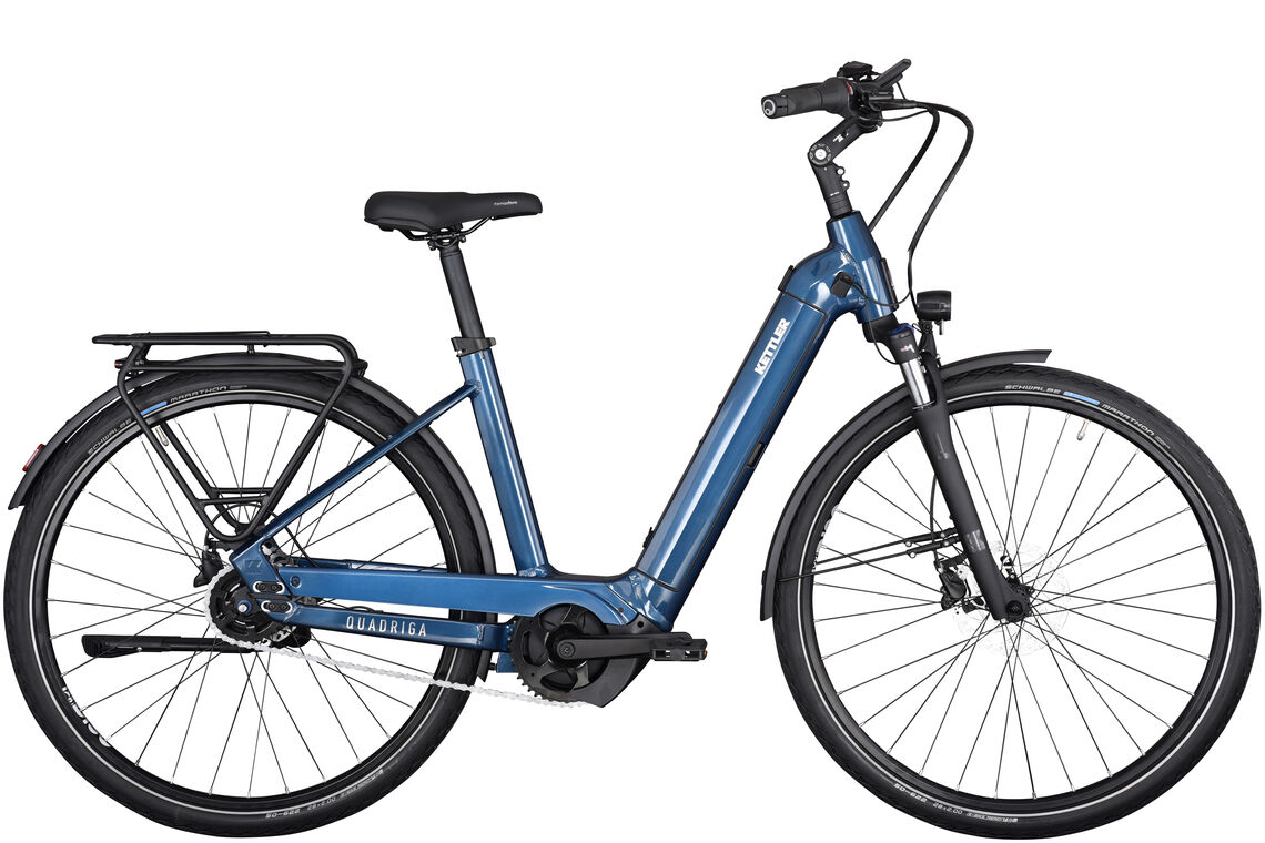 Kettler QUADRIGA P5 RT blau | 500WH | E-Bike Damen City | 2023 | Rücktritt-Nabe