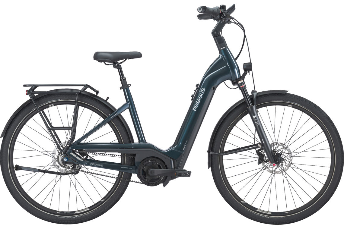 Pegasus PREMIO EVO 5 F LITE BELT blau | 750WH | E-Bike Damen Trekking | 2024 | Freilauf-Nabe