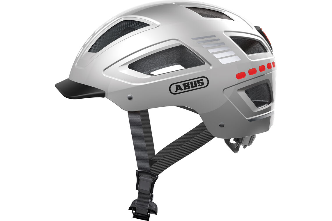 Abus HELM HYBAN 2.0 LED signal silber L 55-61cm