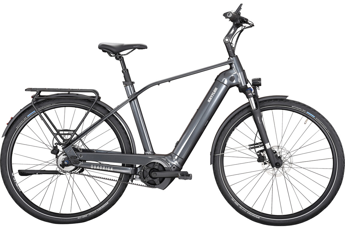 Kettler QUADRIGA P5 BELT RT grau | 625WH | E-Bike Herren City | 2024 | Rücktritt-Nabe
