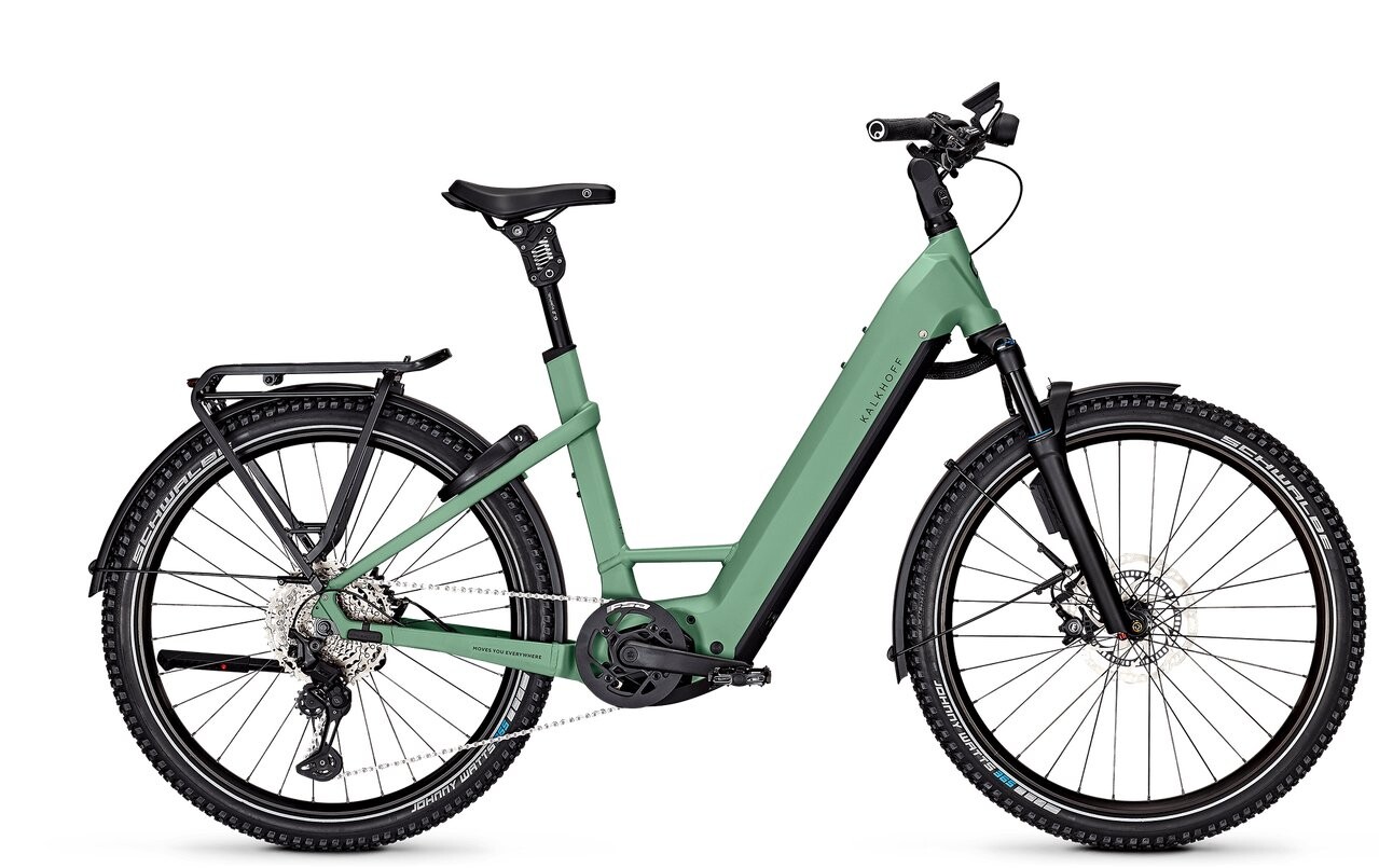 Kalkhoff ENTICE 7.B ADVANCE+ ABS grün | 750WH | E-Bike Damen Trekking | 2025 | Kettenschaltung