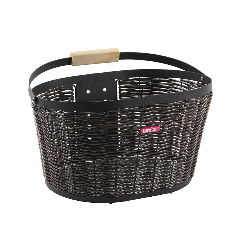 Unix Brando Vorderradkorb schwarz/braun 15L Klickfix Unix Brando Vorderradkorb schwarz/braun 15L Klickfix