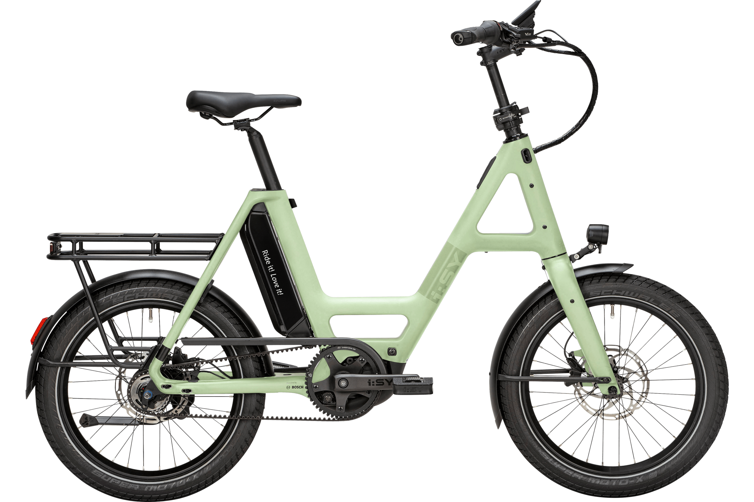 i:SY SKYFLY E5 ZR F CX grün (hell) | 545WH | E-Bike Kompakt | 2025 | Freilauf-Nabe