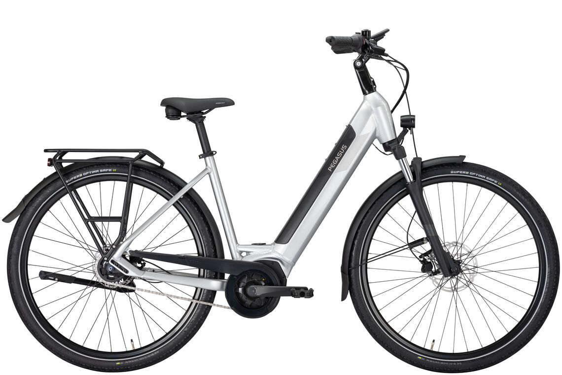 Pegasus SOLERO EVO 5 F silber | 625WH | E-Bike Damen City | 2024 | Freilauf-Nabe