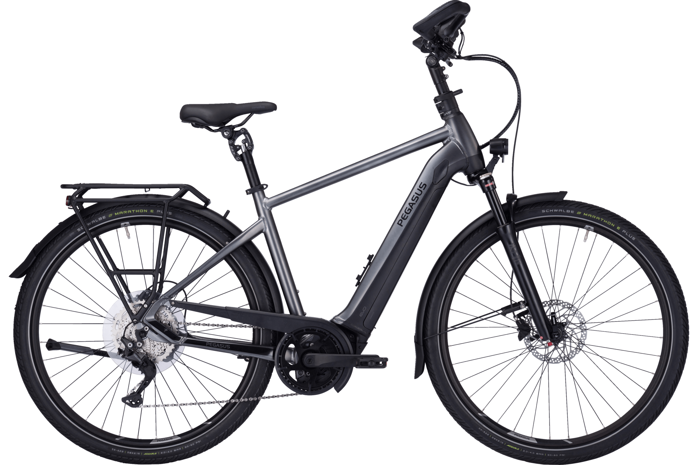 Pegasus Premio EVO 10 Lite COMFORT grau | 625WH | E-Bike Herren Trekking | | Kettenschaltung