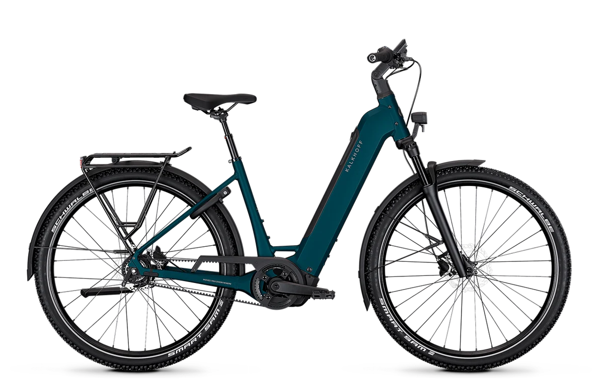 Kalkhoff ENTICE 3 EXCITE BELT grün | 600WH | E-Bike Damen Trekking | 2025 | Freilauf-Nabe