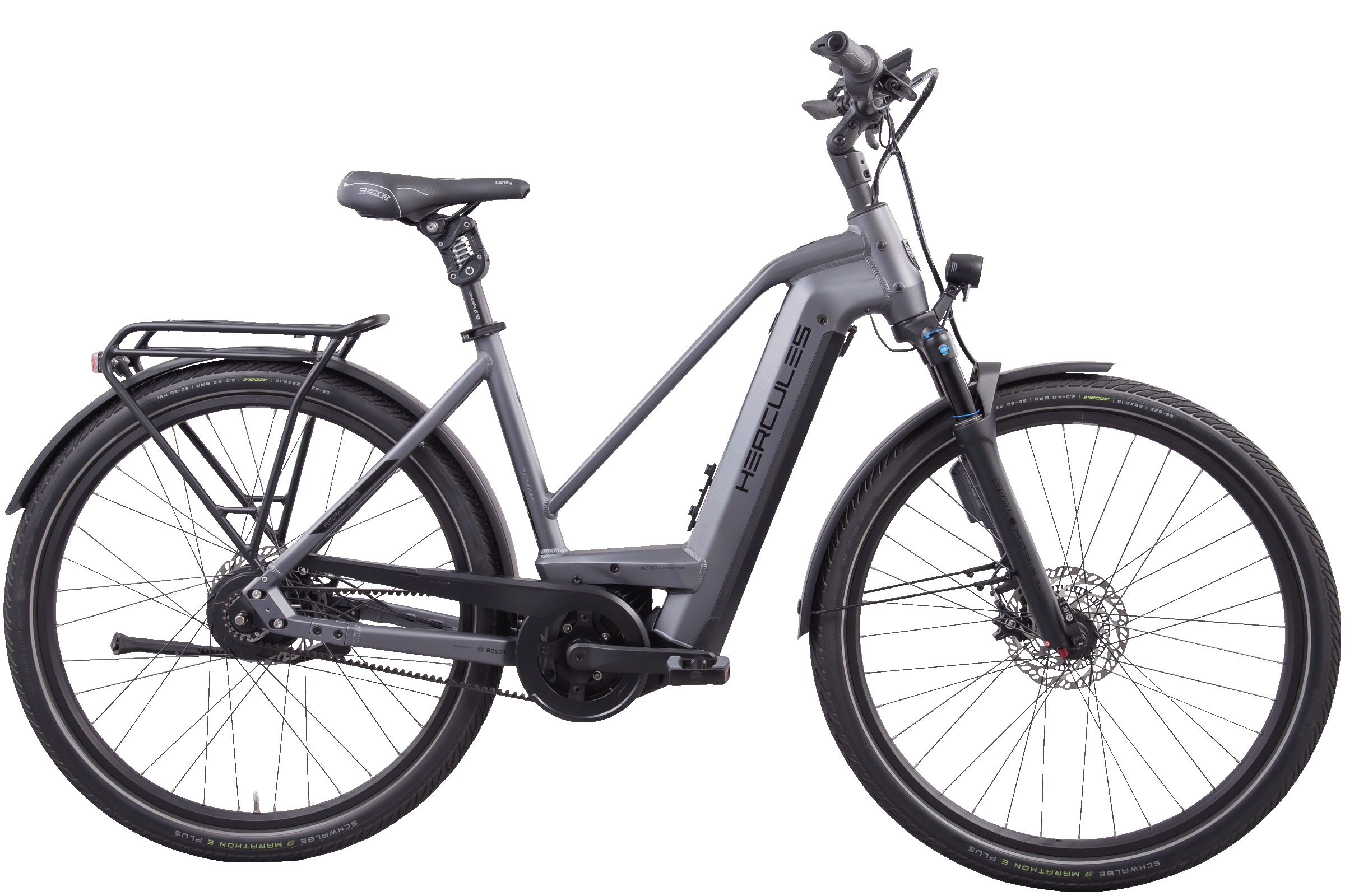 Hercules Futura Max I-F360 ABS grau | 750WH | E-Bike Damen Trekking | 2024 | Enviolo