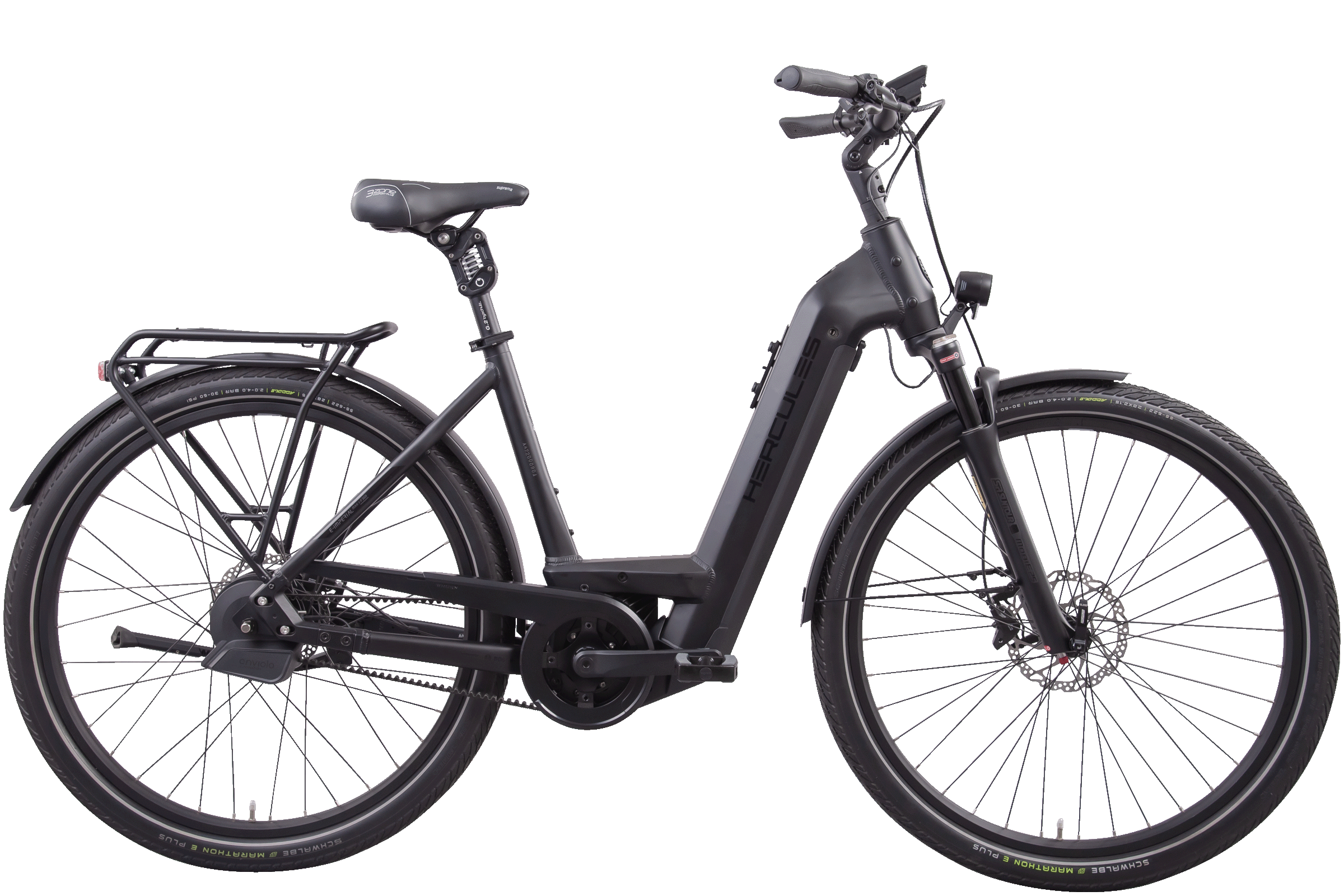 Hercules E-Imperial Max I-F360+ schwarz | 750WH | E-Bike Damen Trekking | 2023 | Enviolo