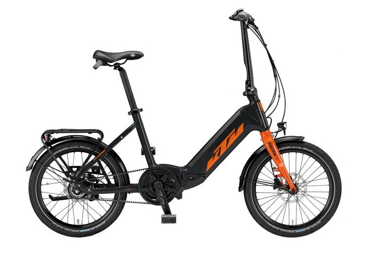 KTM MACINA FOLD 20" schwarz | 500WH | E-Bike Kompakt | 2024 | Freilauf-Nabe