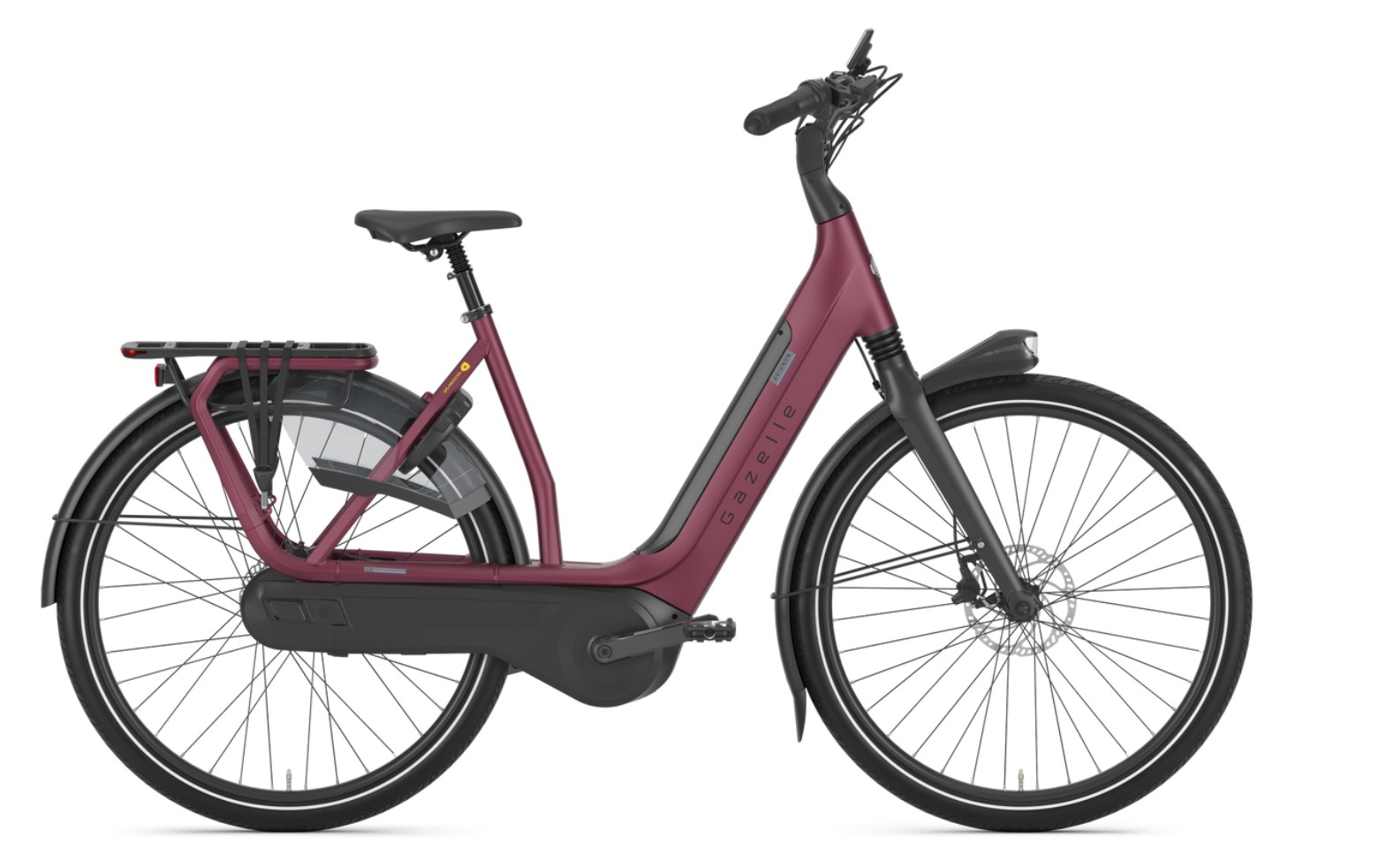 Gazelle Avignon C8 HMB rot | 625WH | E-Bike Damen City | 2024 | Freilauf-Nabe