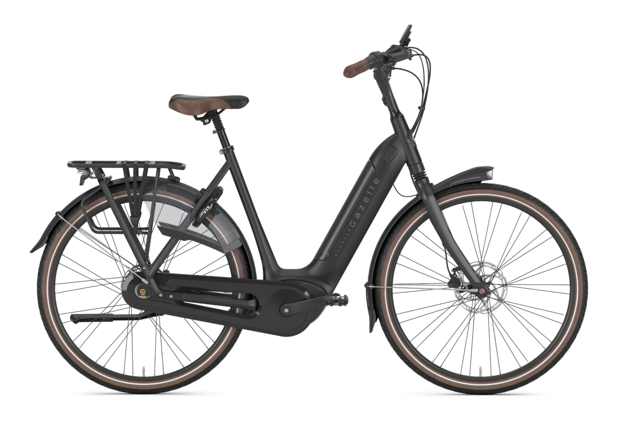 Gazelle Grenoble C8 HMB schwarz | 500WH | E-Bike Damen City | 2024 | Freilauf-Nabe