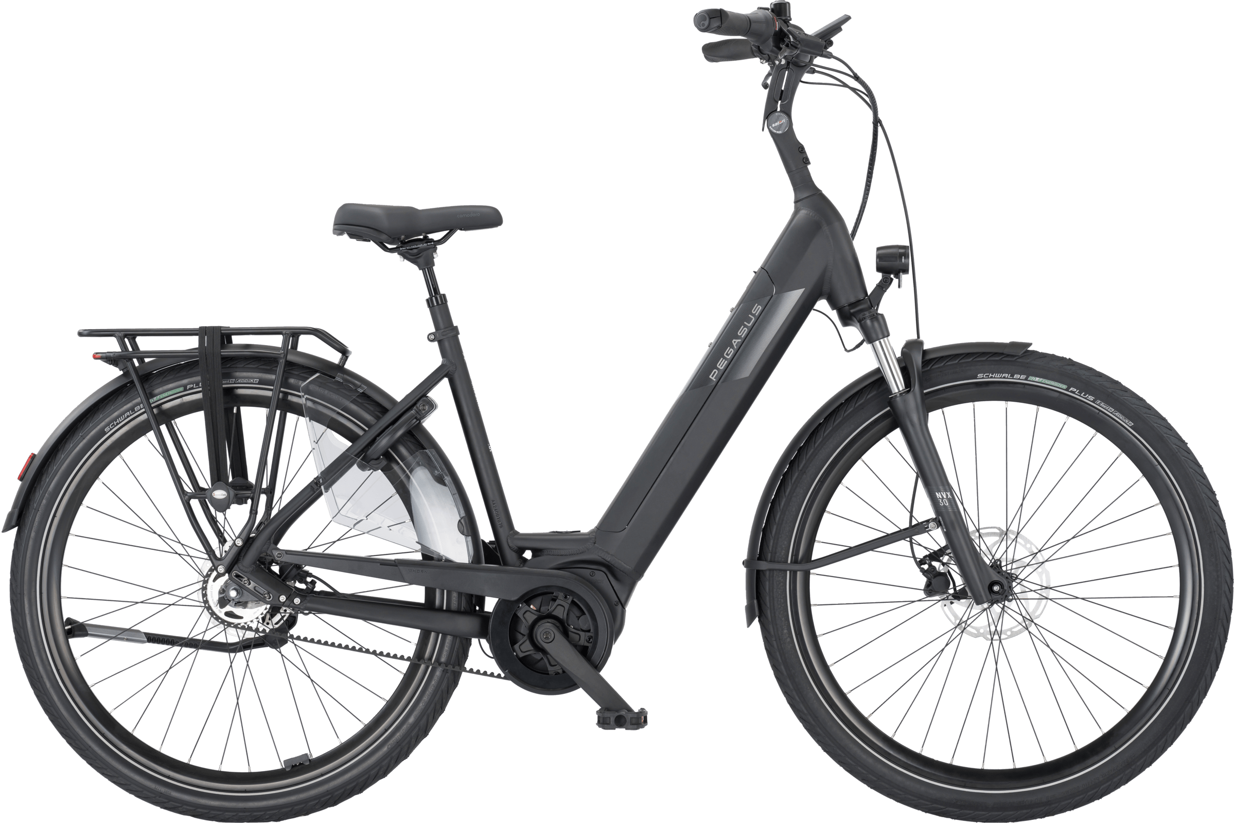 Pegasus RAVENNA EVO 5F Belt schwarz | 625WH | E-Bike Damen Trekking | 2025 | Freilauf-Nabe