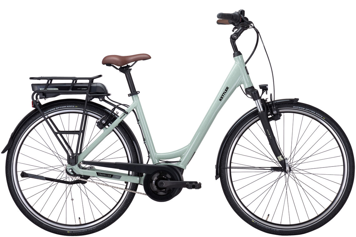 Kettler TRAVELLER E-SILVER 7 RT grün | 400WH | E-Bike Damen City | 2023 | Rücktritt-Nabe