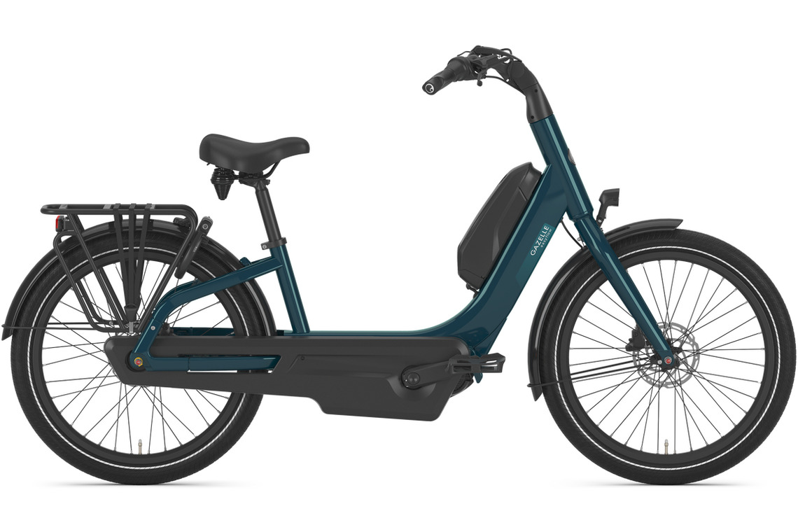 Gazelle Easyflow C7 grün | 630WH | E-Bike Damen City | 2025 | Freilauf-Nabe