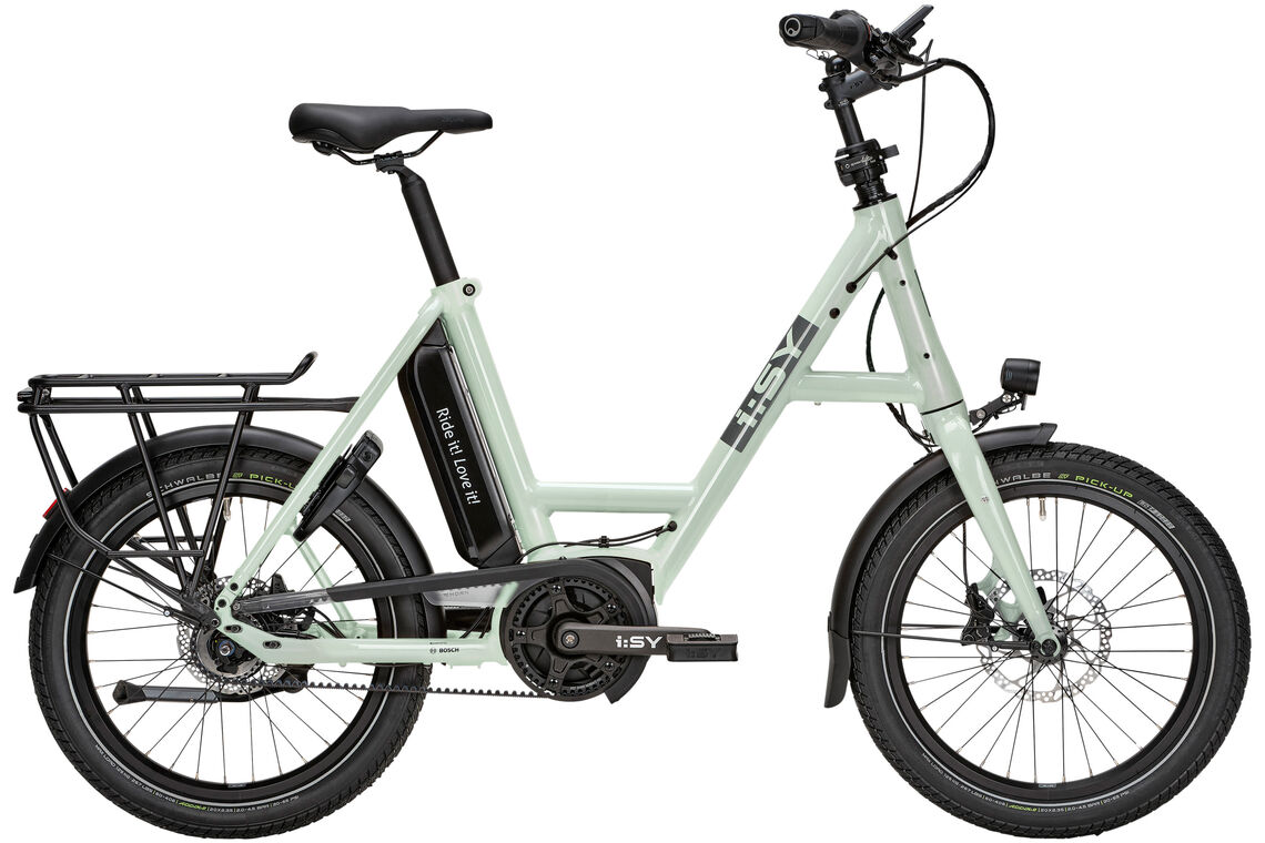 i:SY E5 ZR F grün (hell) | 545WH | E-Bike Kompakt | 2023 | Freilauf-Nabe