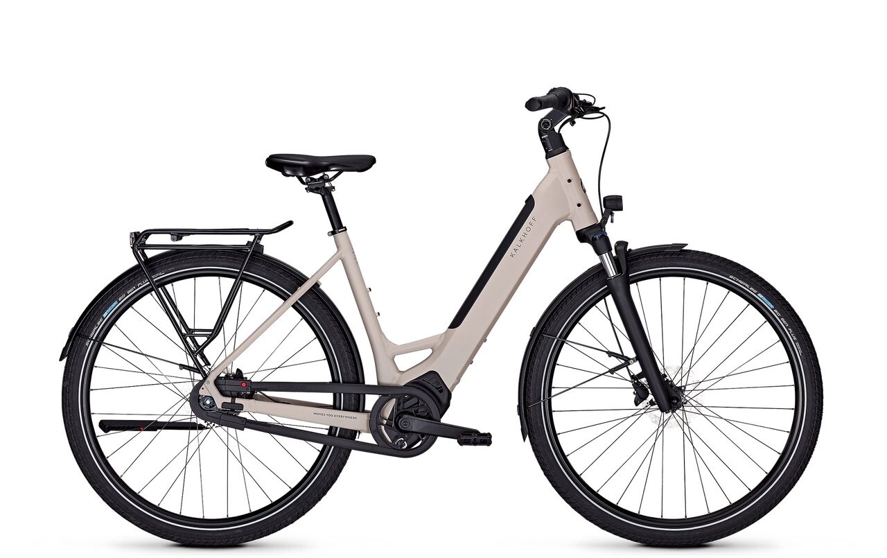 Kalkhoff IMAGE L SEASON grau (hell) | 400WH | E-Bike Damen City | 2025 | Freilauf-Nabe