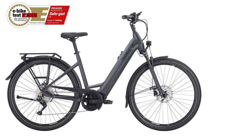 Pegasus Premio Evo 10 Lite schwarz | 500WH | E-Bike Damen Trekking | 2024 | Kettenschaltung