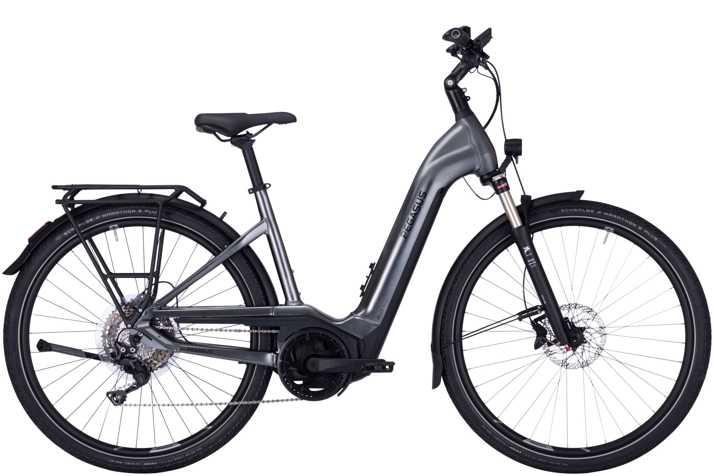 Pegasus Premio EVO 10 Lite ABS grau | 750WH | E-Bike Damen Trekking | 2023 | Kettenschaltung