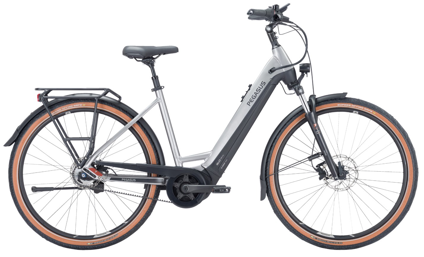 Pegasus Premio Evo 5 R Belt silber | 500WH | E-Bike Damen Trekking | 2024 | Rücktritt-Nabe