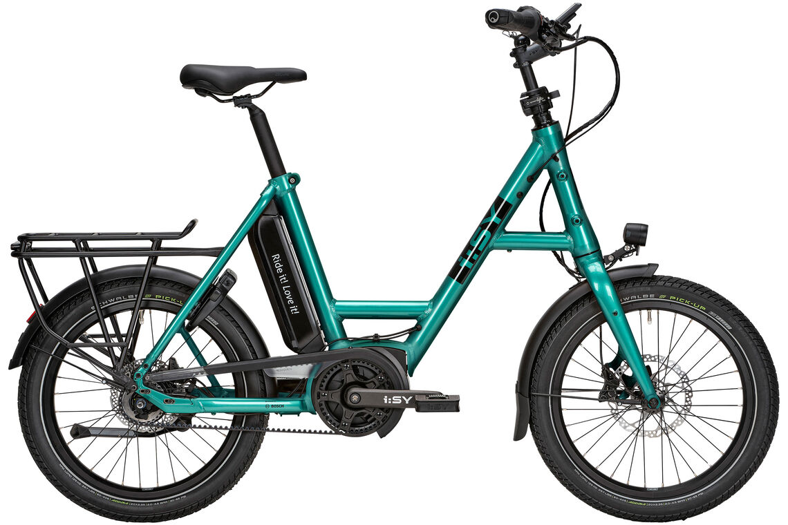 i:SY E5 ZR F grün | 545WH | E-Bike Kompakt | 2023 | Freilauf-Nabe